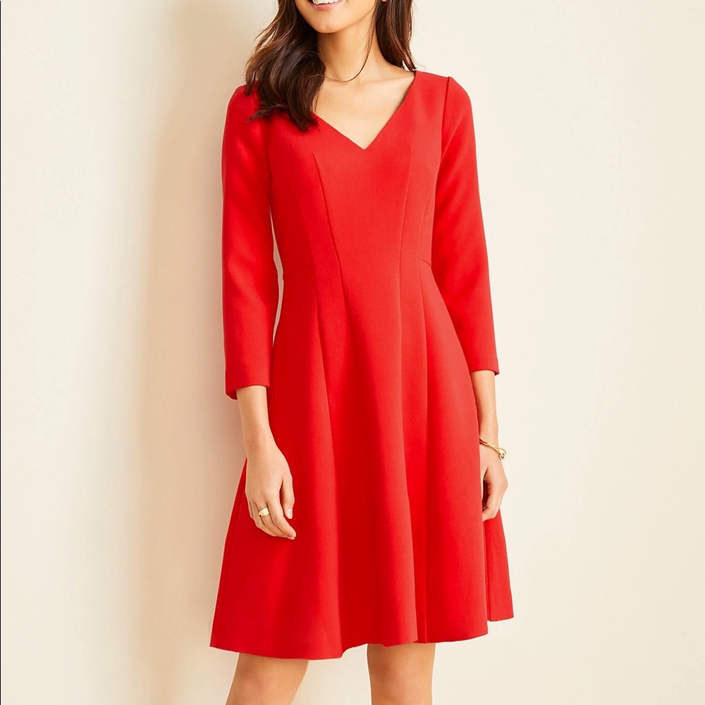 Ann Taylor Doubleweave Flare Dress